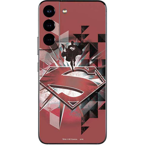 DC Comics Superman Red Pattern Galaxy S22 Skin